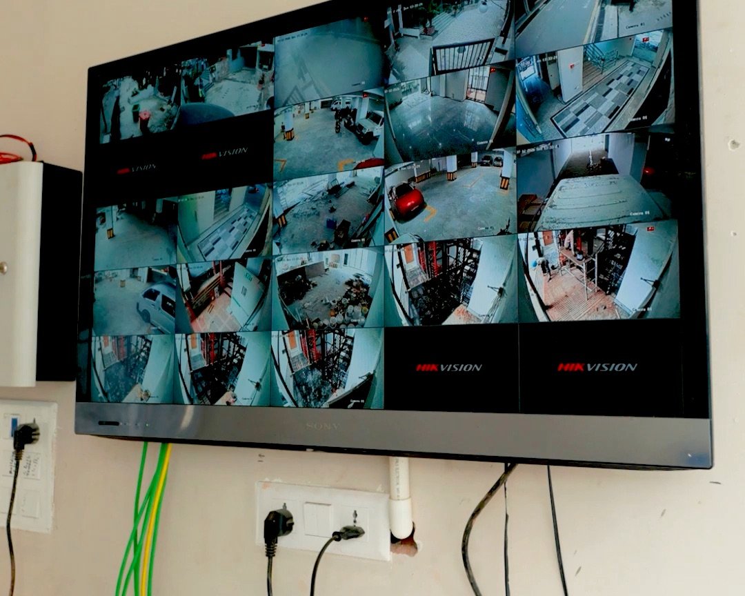 CCTV monitoring screen at Prasiddhi Towers